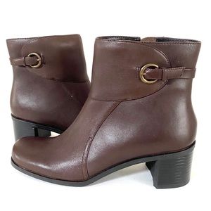 Chocolates Brown Leather Ankle Boots